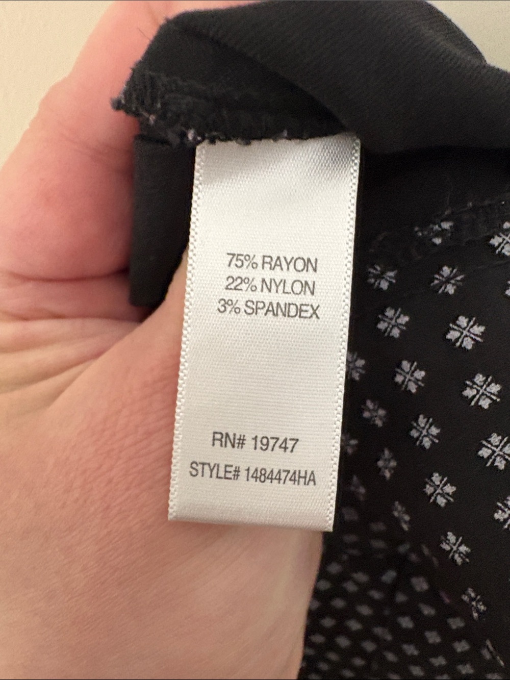 Counterparts Black Straight Leg Polka Dot Pull-On Pants - Picture 5 of 5